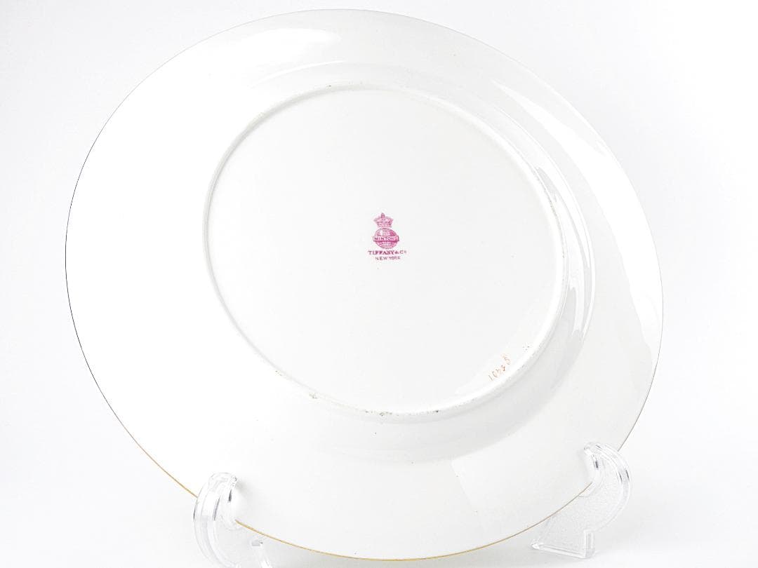 ミントン ティファニー特注 金彩プラチナ キャビネット プレート