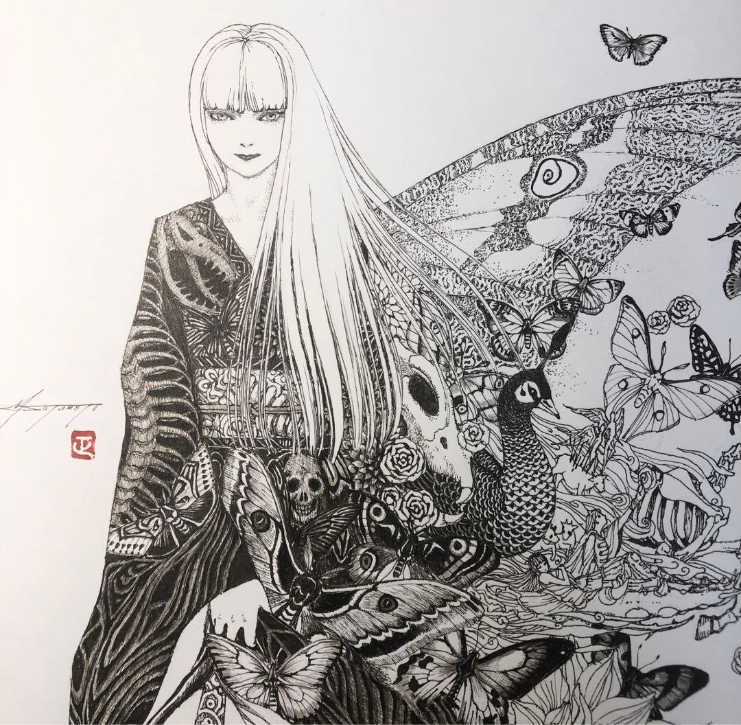 始祖蝶　Ancester’s Butterfly 【肉筆絵画】