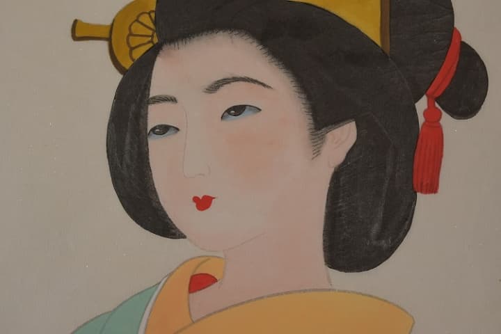 浮世絵美人画　伊東　深水　特選作