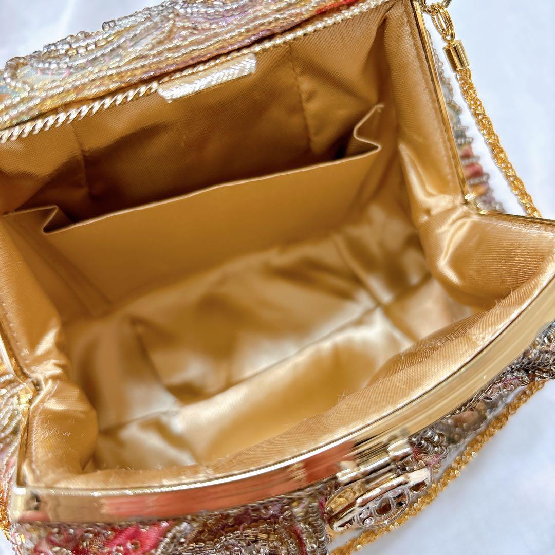 激レア品✨アンティークバッグ　高級　ビーズバッグ　パーティーバッグ　ハンドバック