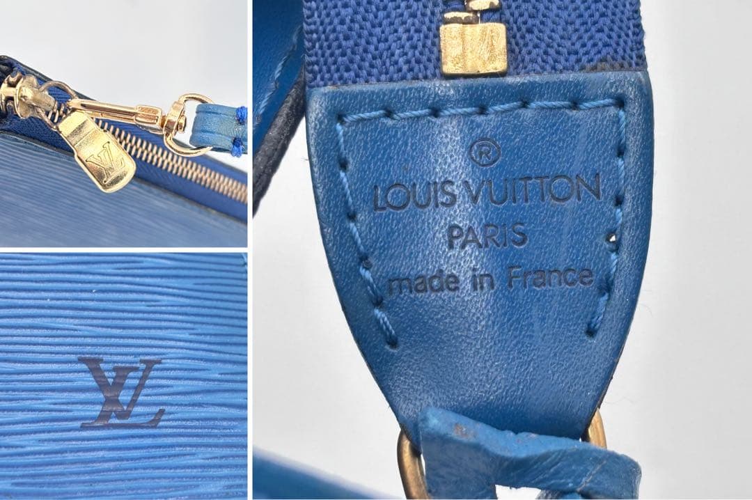 ルイヴィトン M52945 エピ ポシェット アクセソワール ポーチ ブルー