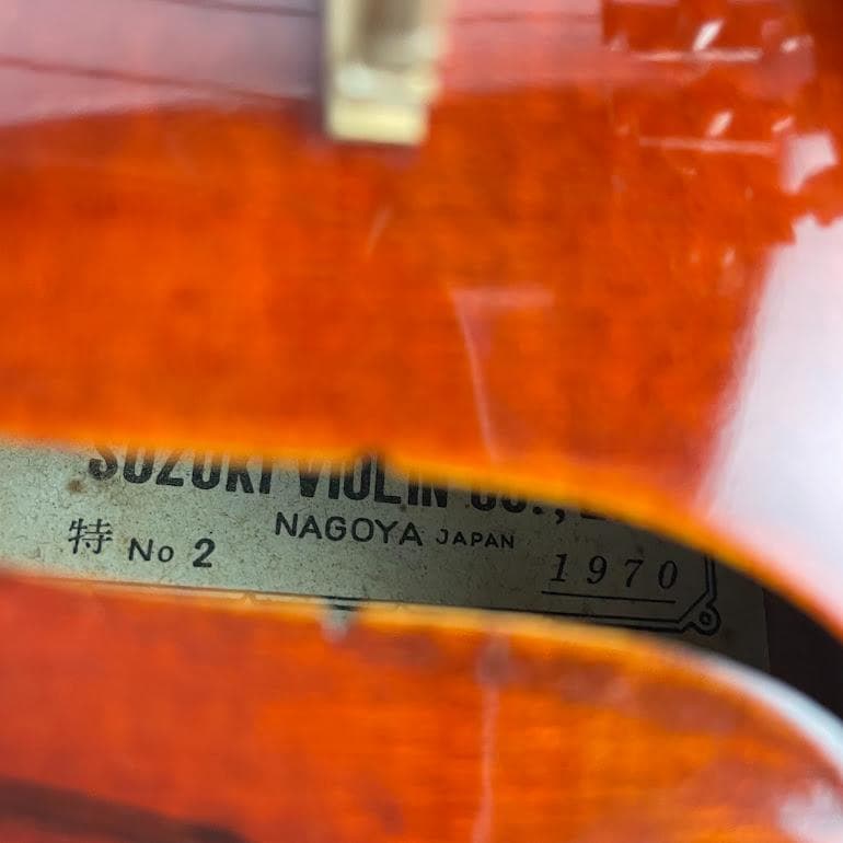 極虎●鈴木バイオリン 特No.2● 1/2 1970年製 ビンテージviolin