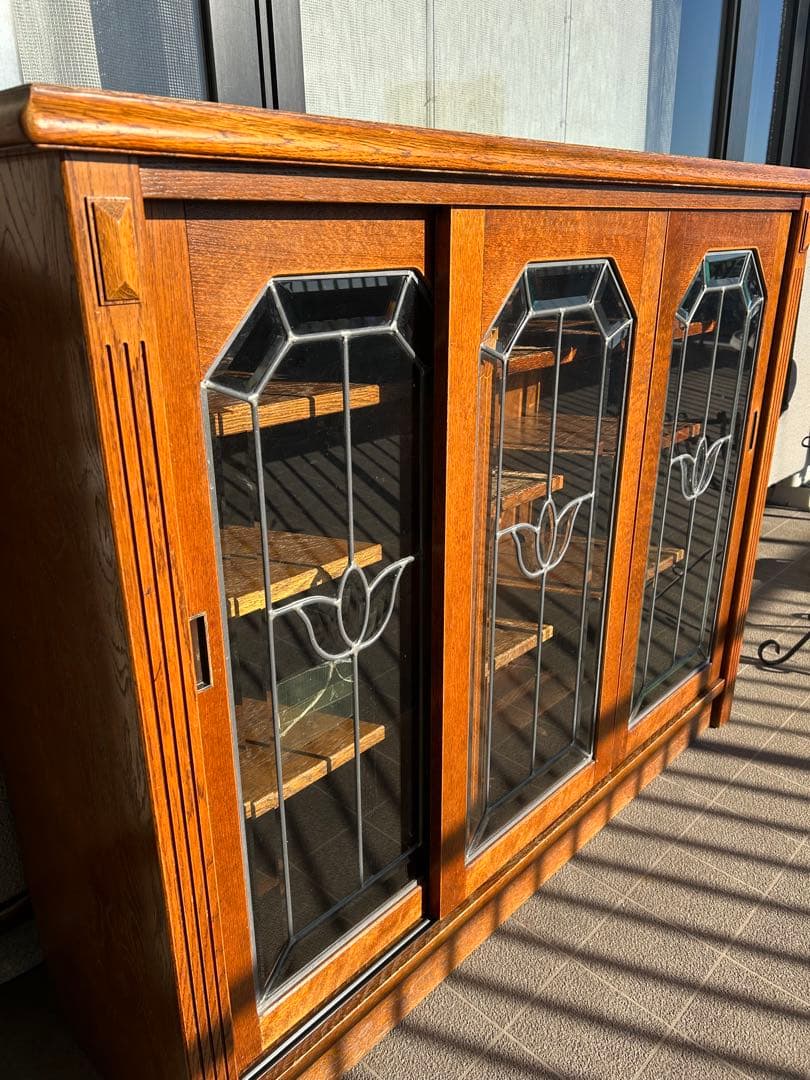 き*よ様 ステンドグラス扉付きキャビネット　アンティーク