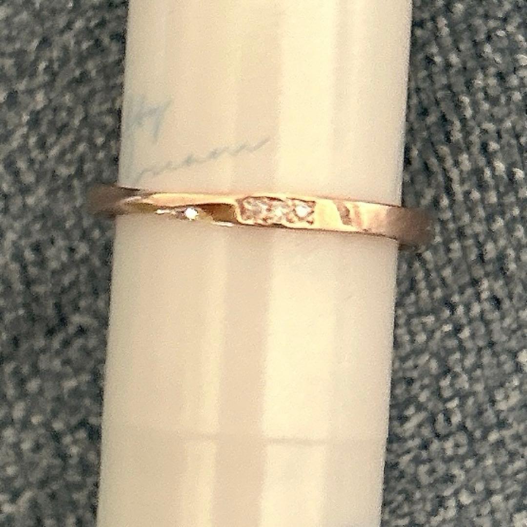 ete K10ダイヤモンドインフィニティリング0.01ct