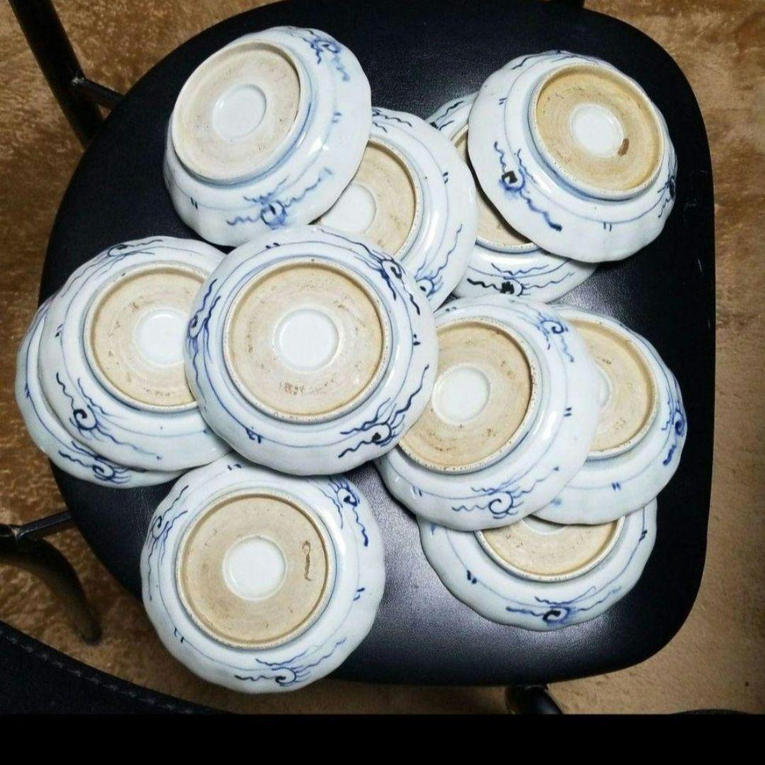 時代物九谷焼染め付け小皿です