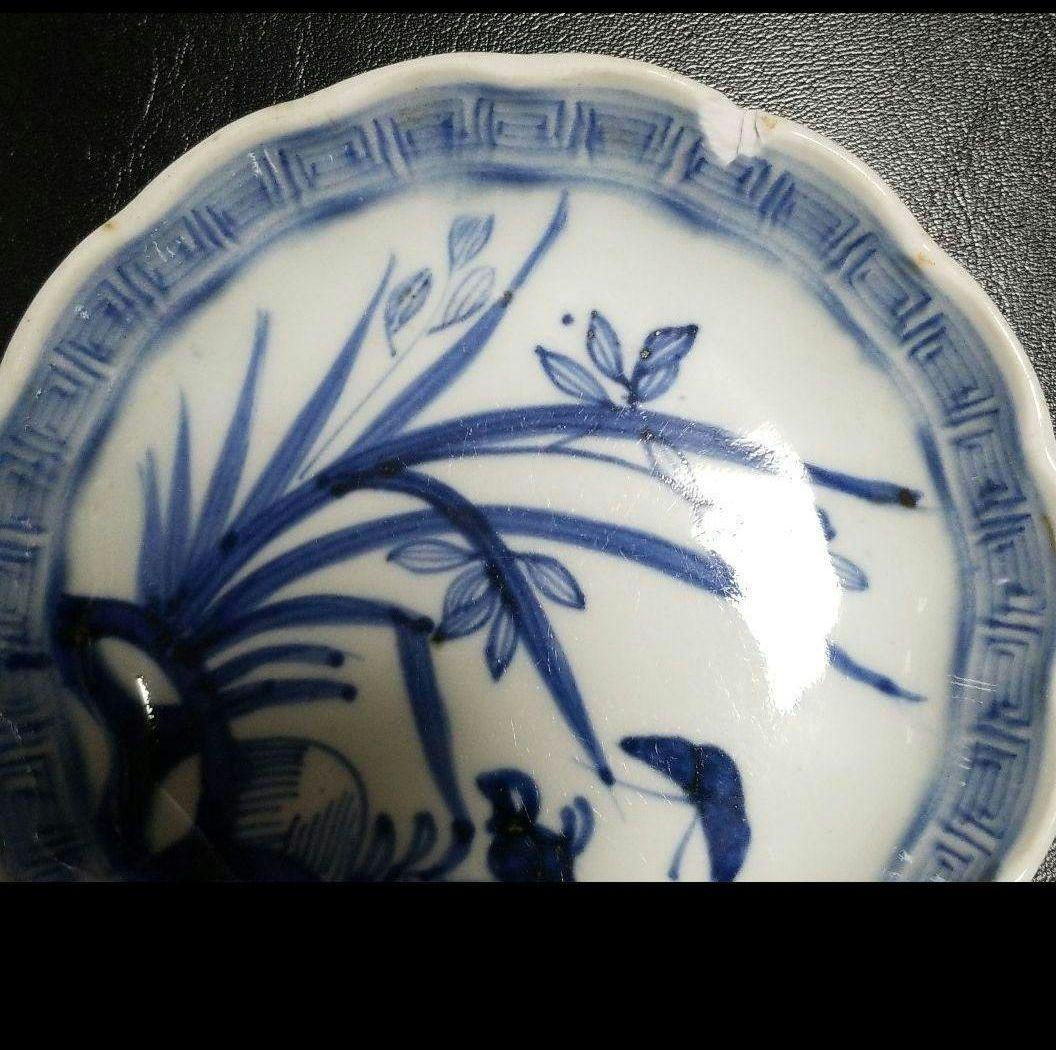 時代物九谷焼染め付け小皿です