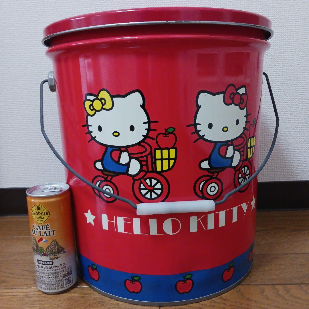 昭和レトロ ハローキティ サンリオ ペール缶 ドラム缶 椅子 収納 レッド