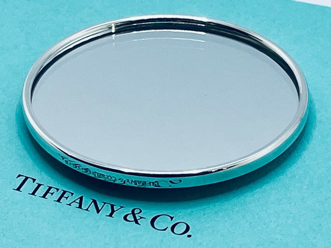 h884 希少　ティファニー　オリーブ　リーフ　コンパクトミラー 手鏡　携帯