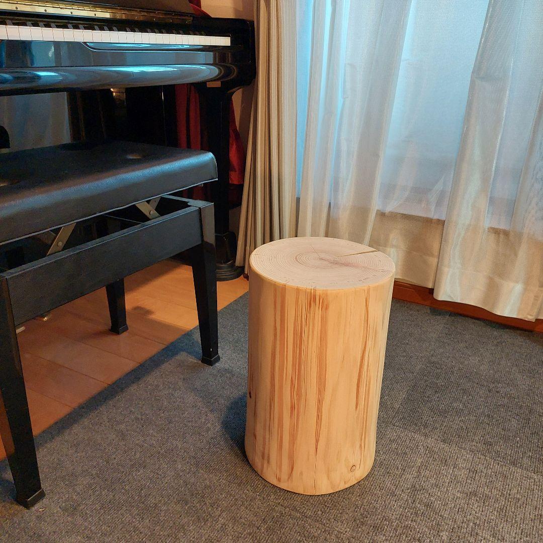 リ　檜 切り株 丸太 椅子 スツール 高さ約39㎝