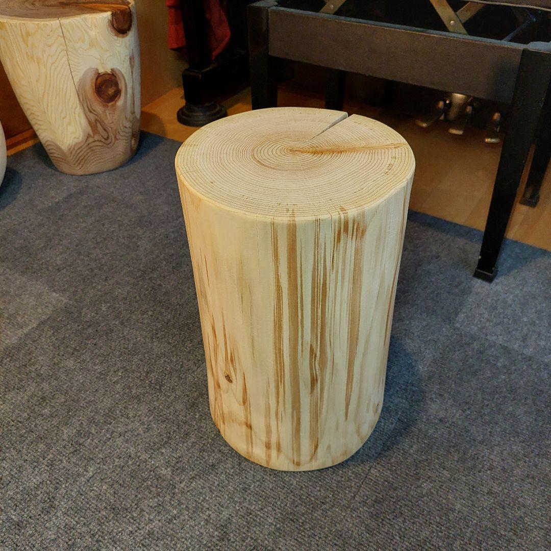 リ　檜 切り株 丸太 椅子 スツール 高さ約39㎝
