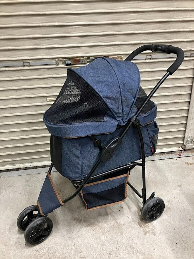 【美品】GEXジェックス　わんわんカート三輪　デニム柄