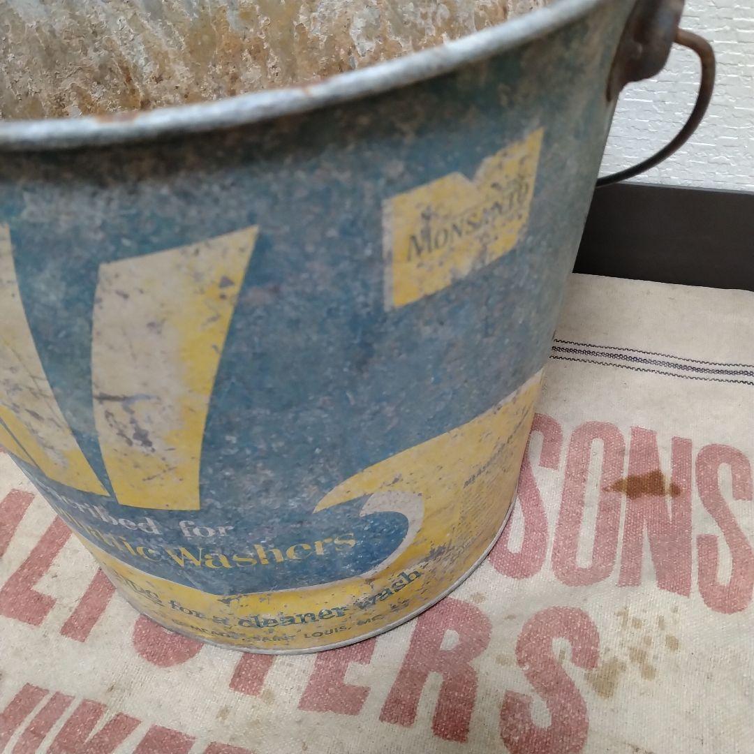 50s~60s vintage　ブリキ　バケツ　all LAUNDRY SOAP