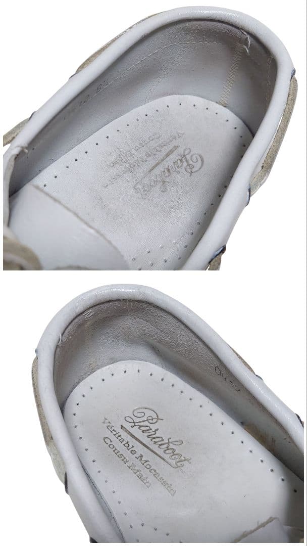 Paraboot パラブーツ デッキシューズ モカシン 白 8.5 レザー