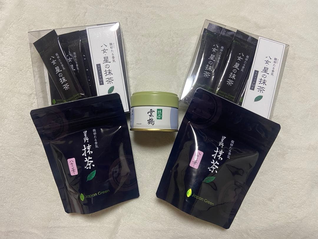 星野製茶園 八女の華　八女・星の抹茶　丸久小山園　雲鶴　5点セット　プレゼント付