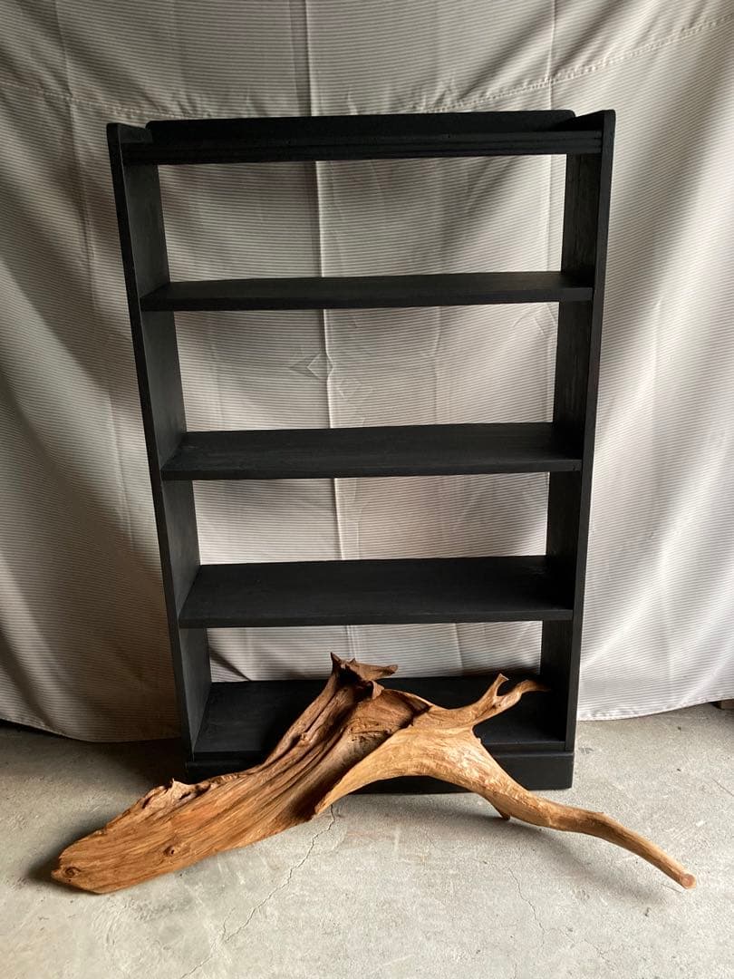 古道具　木製棚　本棚　飾り棚