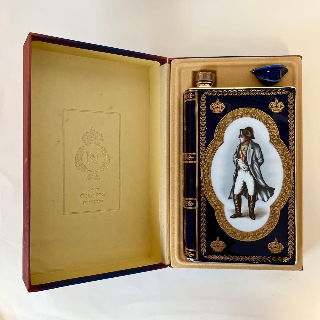 ナポレオン カミュ コニャック ブック ブルー 陶器 古酒 青 未開栓