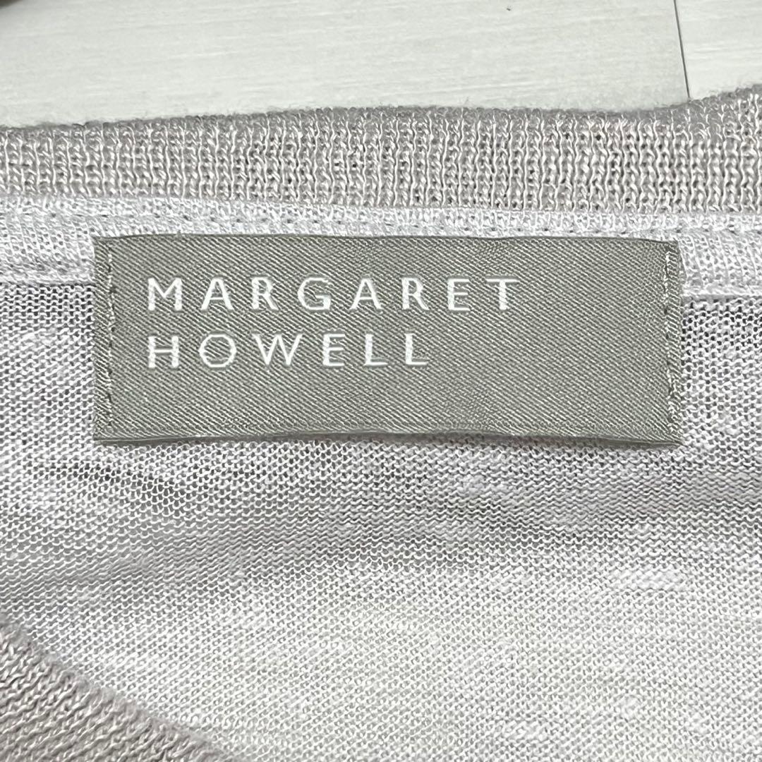 【美品】マーガレットハウエル　2023ss リネン100% ポロシャツ　グレー