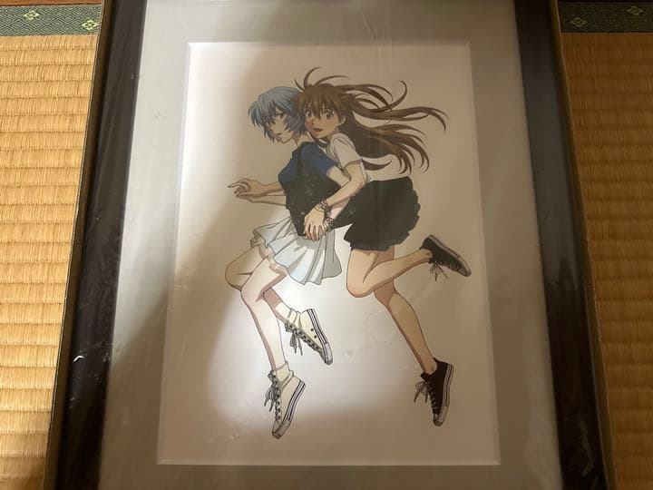 エヴァンゲリオン 複製原画 綾波レイ 式波・アスカ・ラングレー 制服