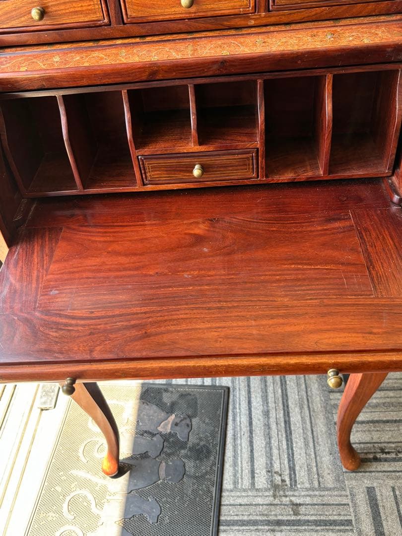 大特価！（59500円）アンティーク　ライディングビューロー　象嵌模様入り