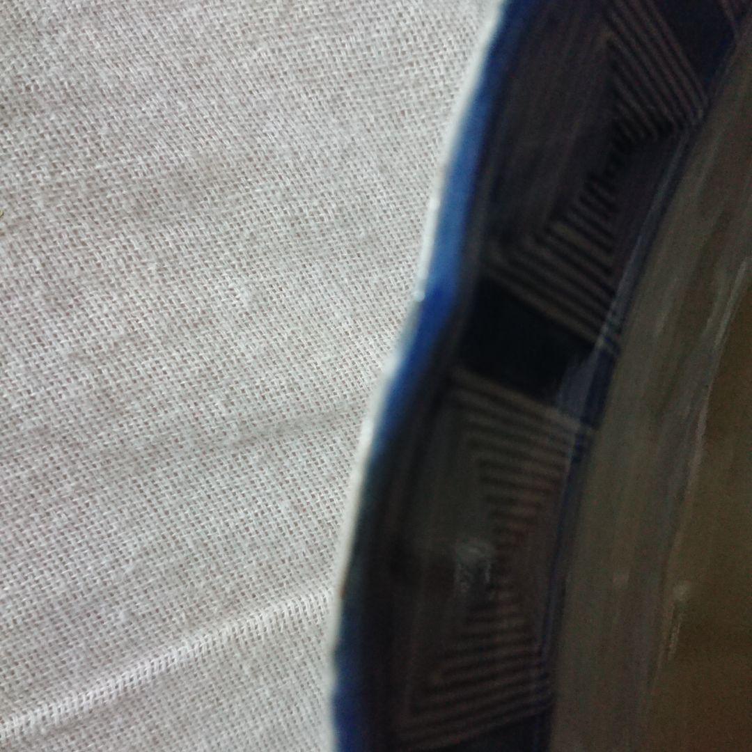 江戸 ふっくら千鳥 骨董 古伊万里 染付 大皿 輪花 アンティーク 皿 /印判