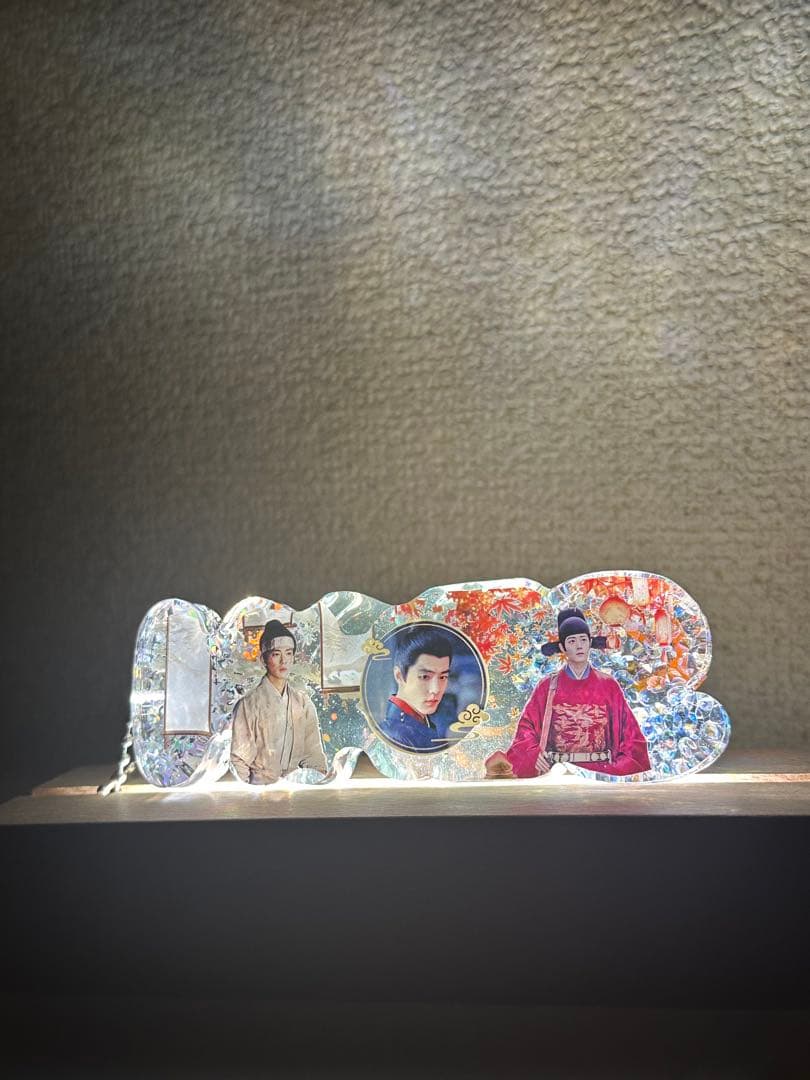 王一博 厚いレジン置物です&バッグチャームに&ナイトライトにもなります❣️9点③