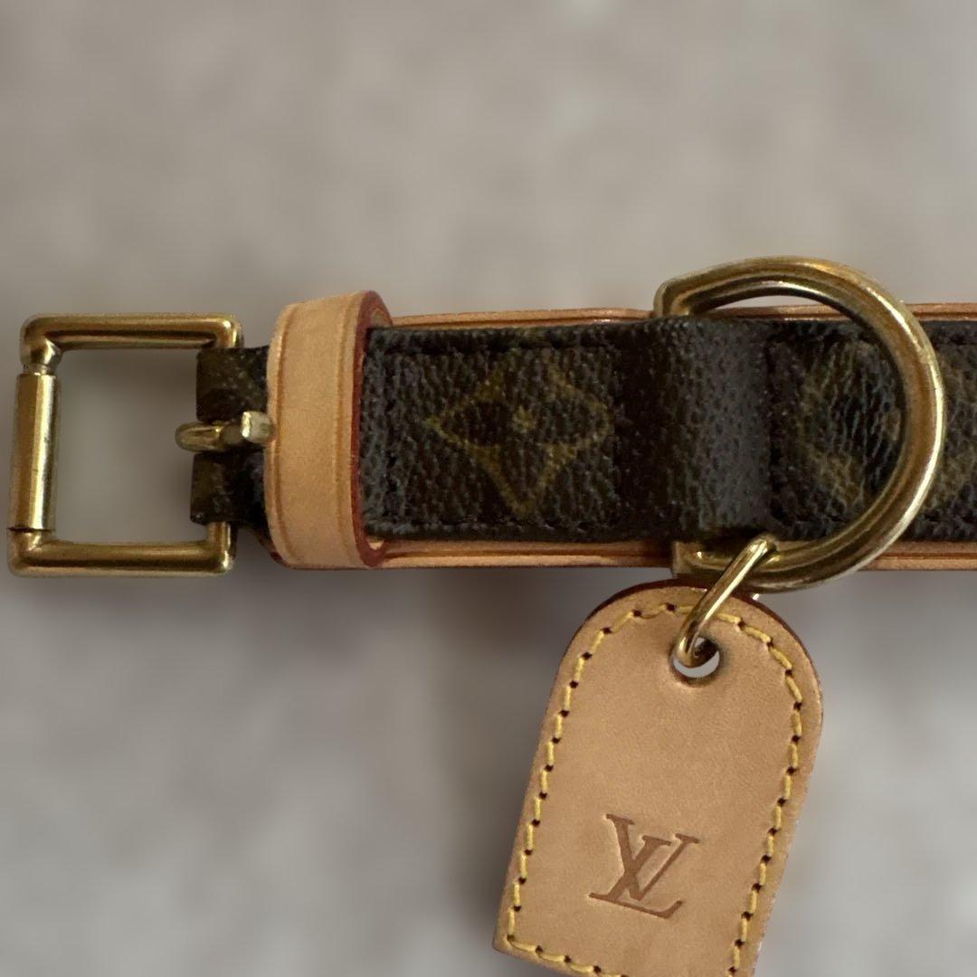 【超美品】LOUIS VUITTON モノグラム／大型犬用 高級レザー首輪