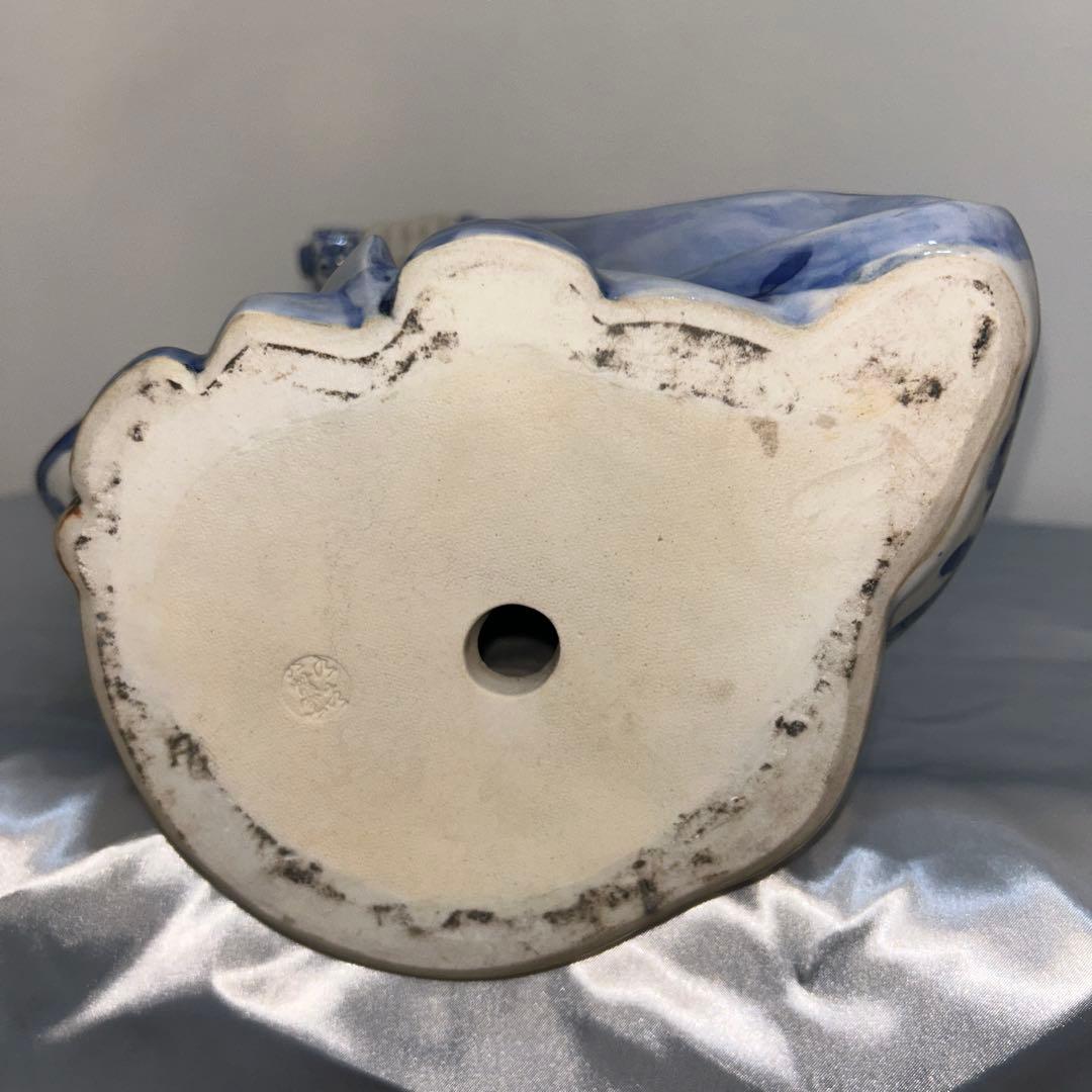 ◉さーや◉九谷　八幡窯　寿老人　染付　置物　縁起物