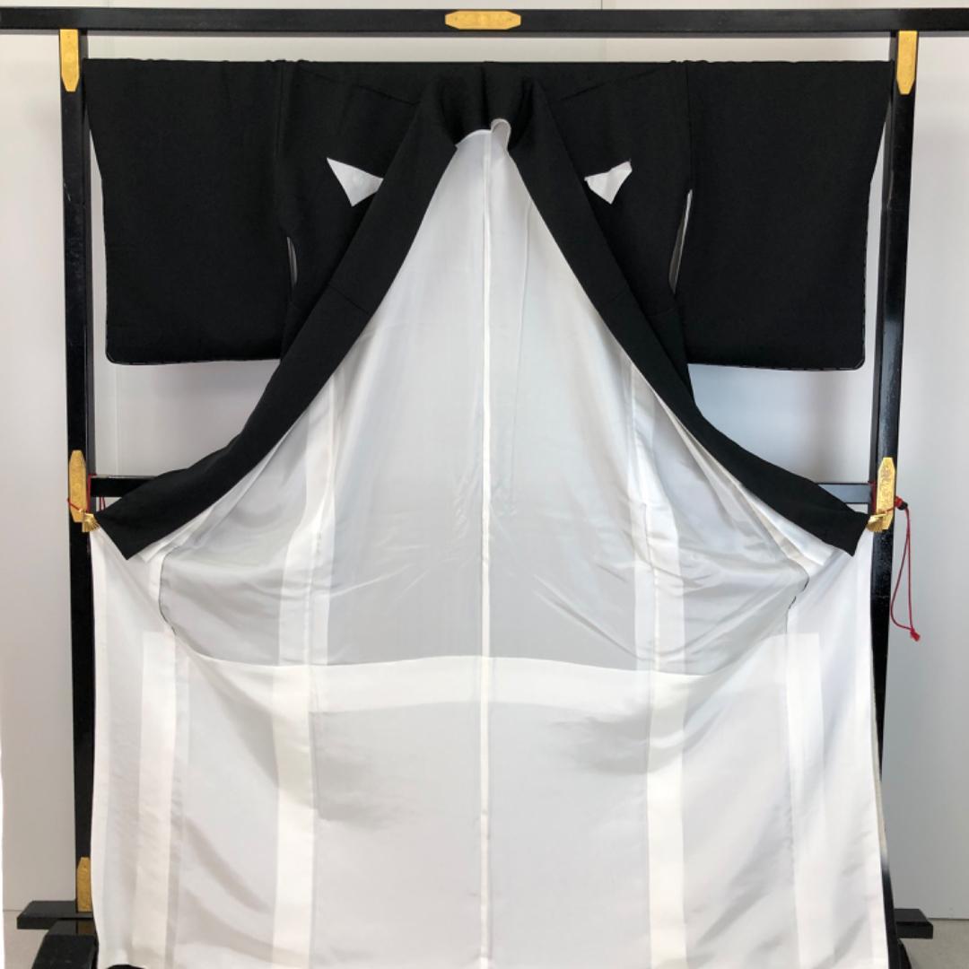 ☆ 黒留袖 壽光織 美しい十二単の女性に殿方 トールサイズ しつけ K-5529