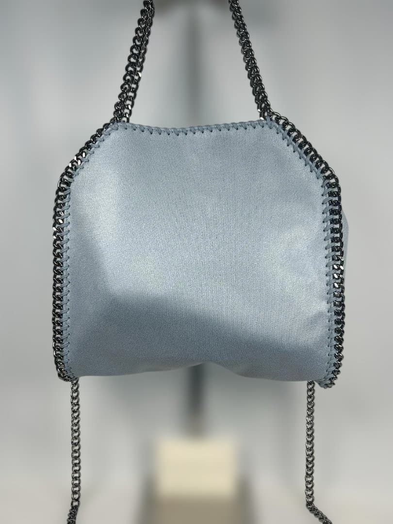 【美品】ステラマッカートニー ファラベラミニ バッグ ライトブルー シルバー