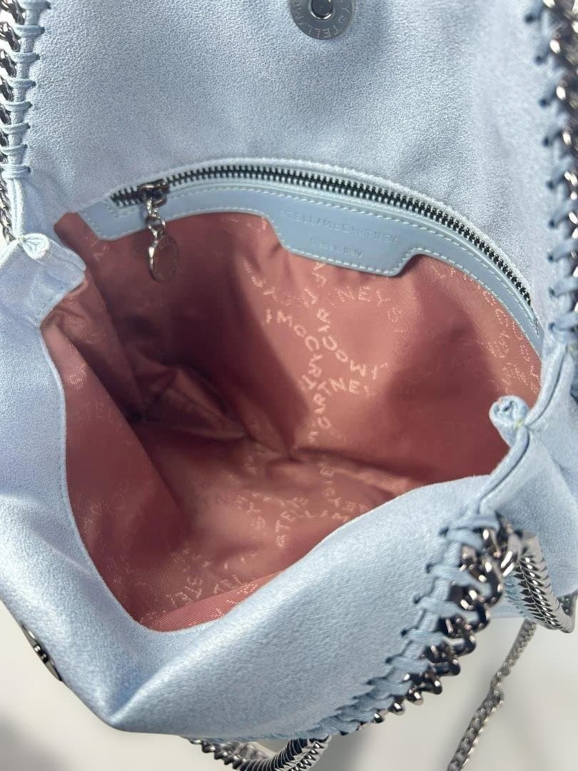 【美品】ステラマッカートニー ファラベラミニ バッグ ライトブルー シルバー