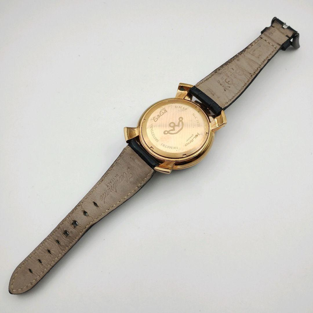 【稼働品】ガガミラノ マニュアーレ48MM クロノグラフ 腕時計