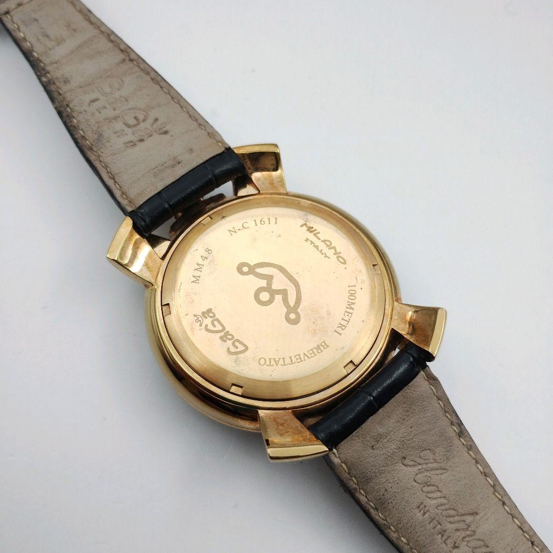 【稼働品】ガガミラノ マニュアーレ48MM クロノグラフ 腕時計