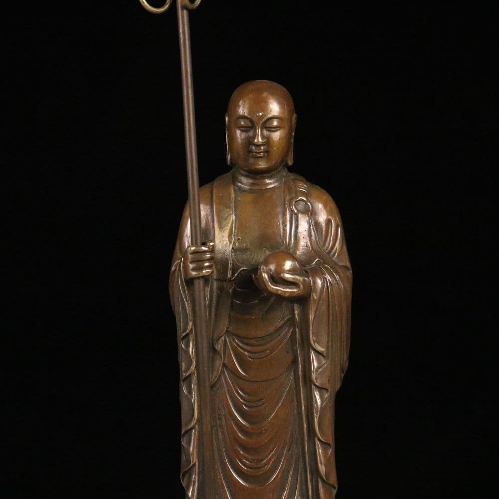 仏教美術 仏像 地蔵王仏像 銅製 銅器 工芸品 美術品 置物