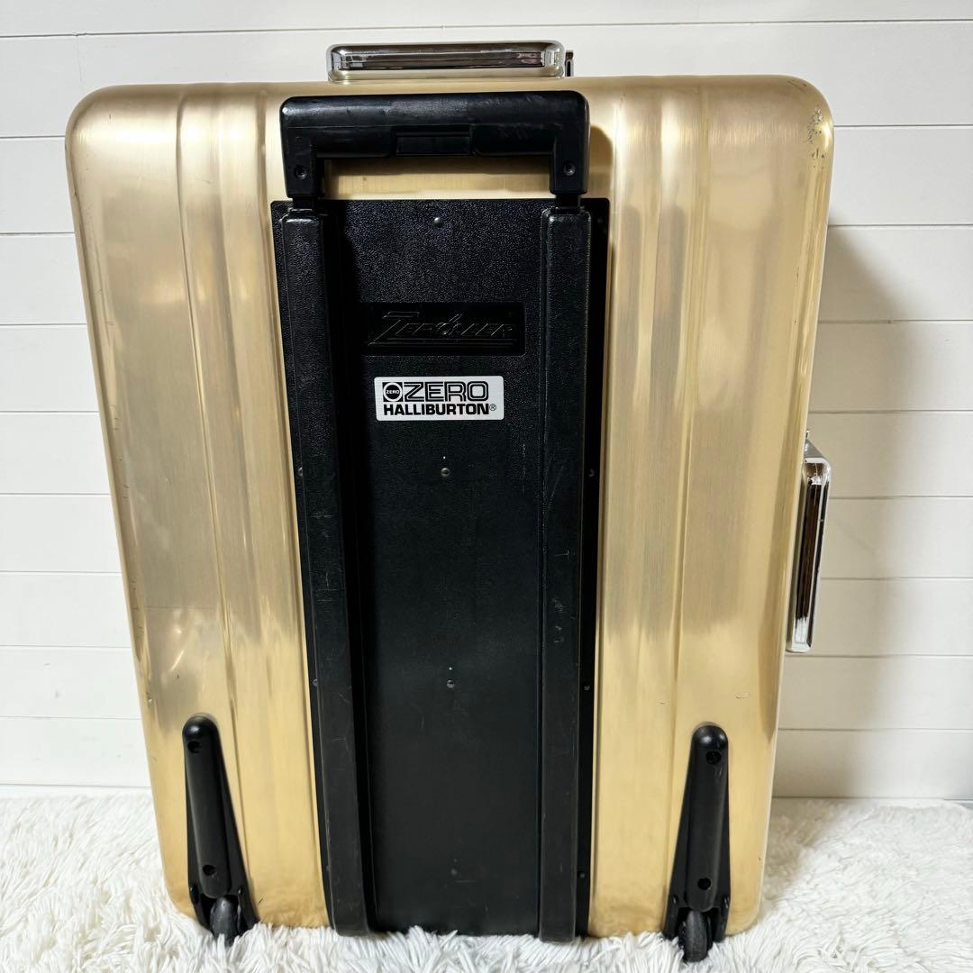 廃盤✨ゼロハリバートン　キャリーケース　アルミ　ジュラルミン　ポリッシュゴールド