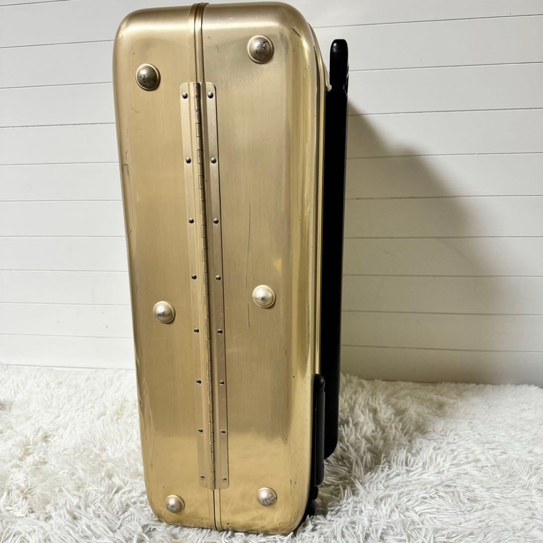廃盤✨ゼロハリバートン　キャリーケース　アルミ　ジュラルミン　ポリッシュゴールド