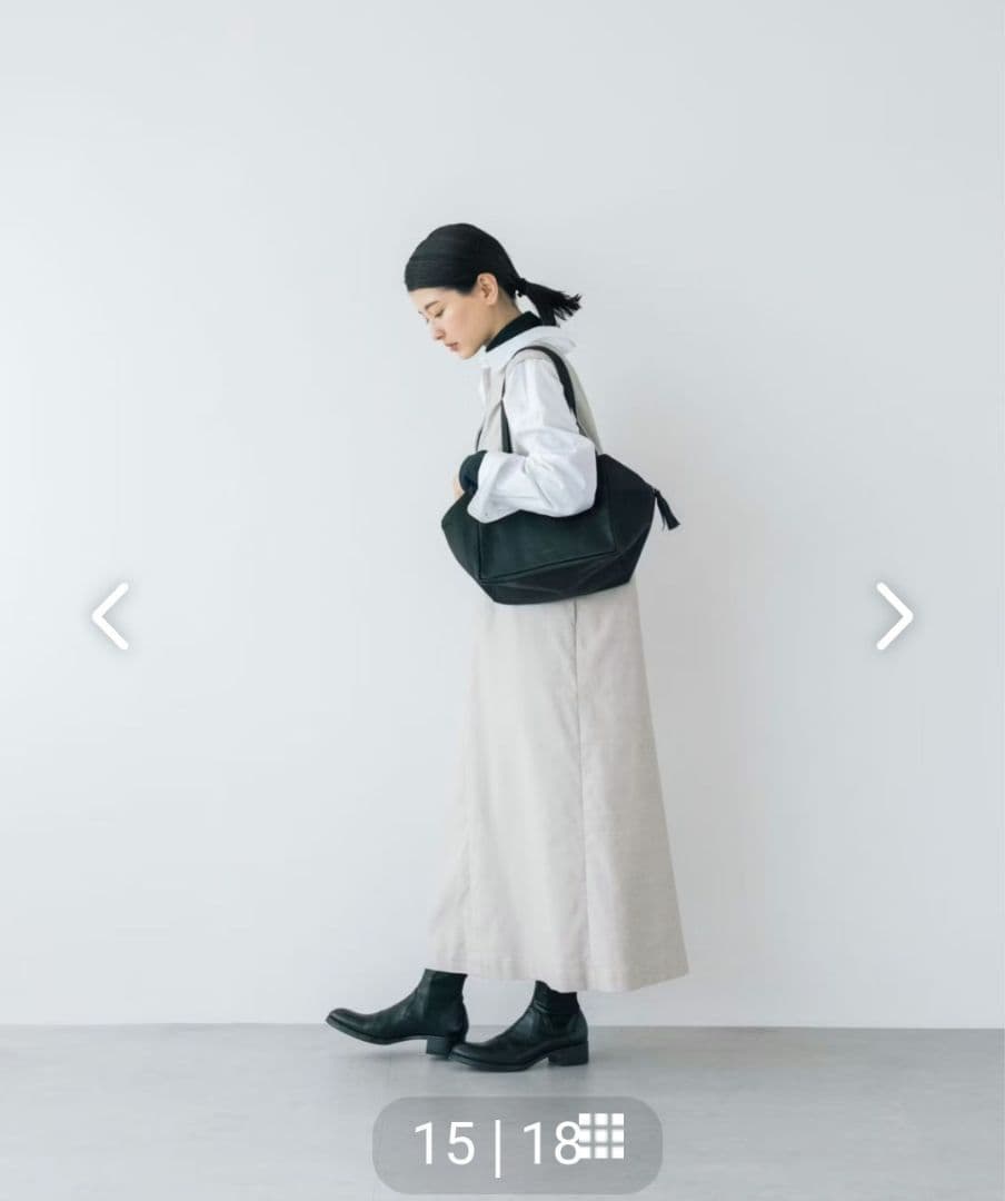 ダンサー　カレ　レザーバッグ L