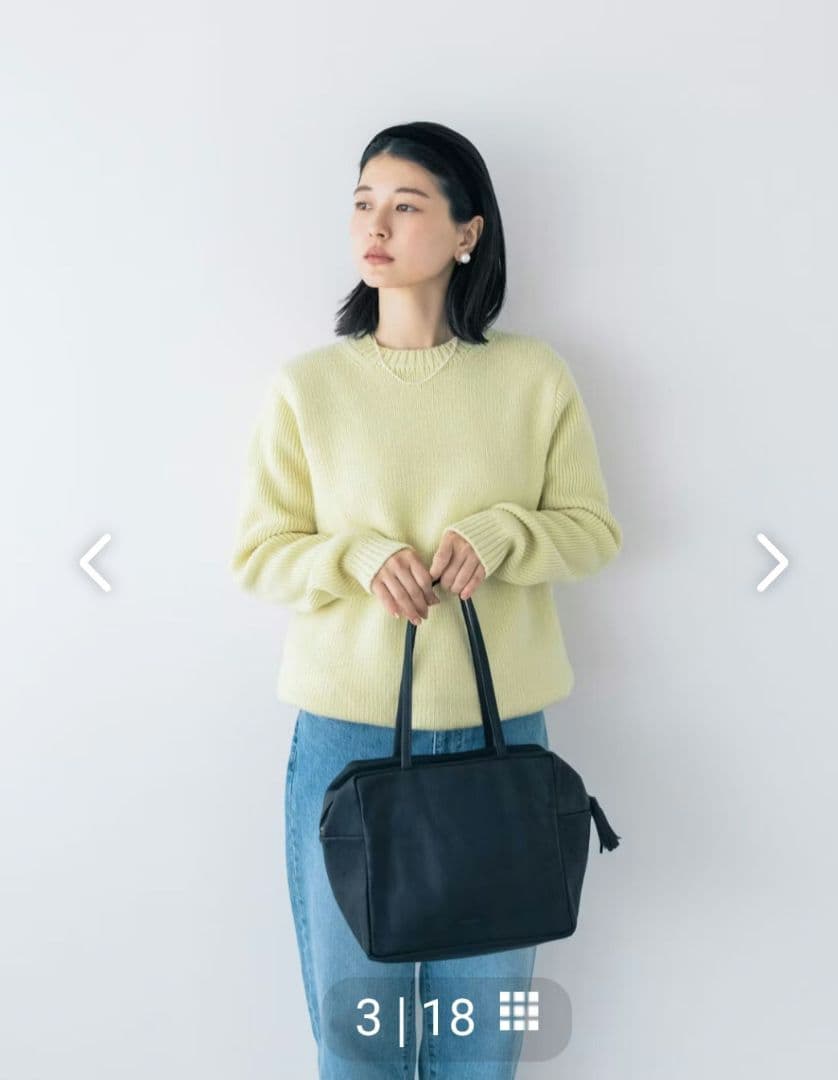 ダンサー　カレ　レザーバッグ L