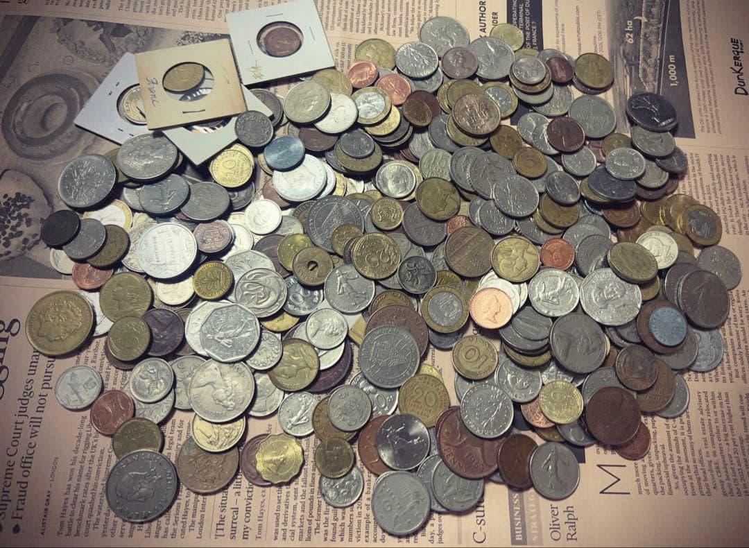 外国貨幣 古銭 まとめ売り 1.6kg