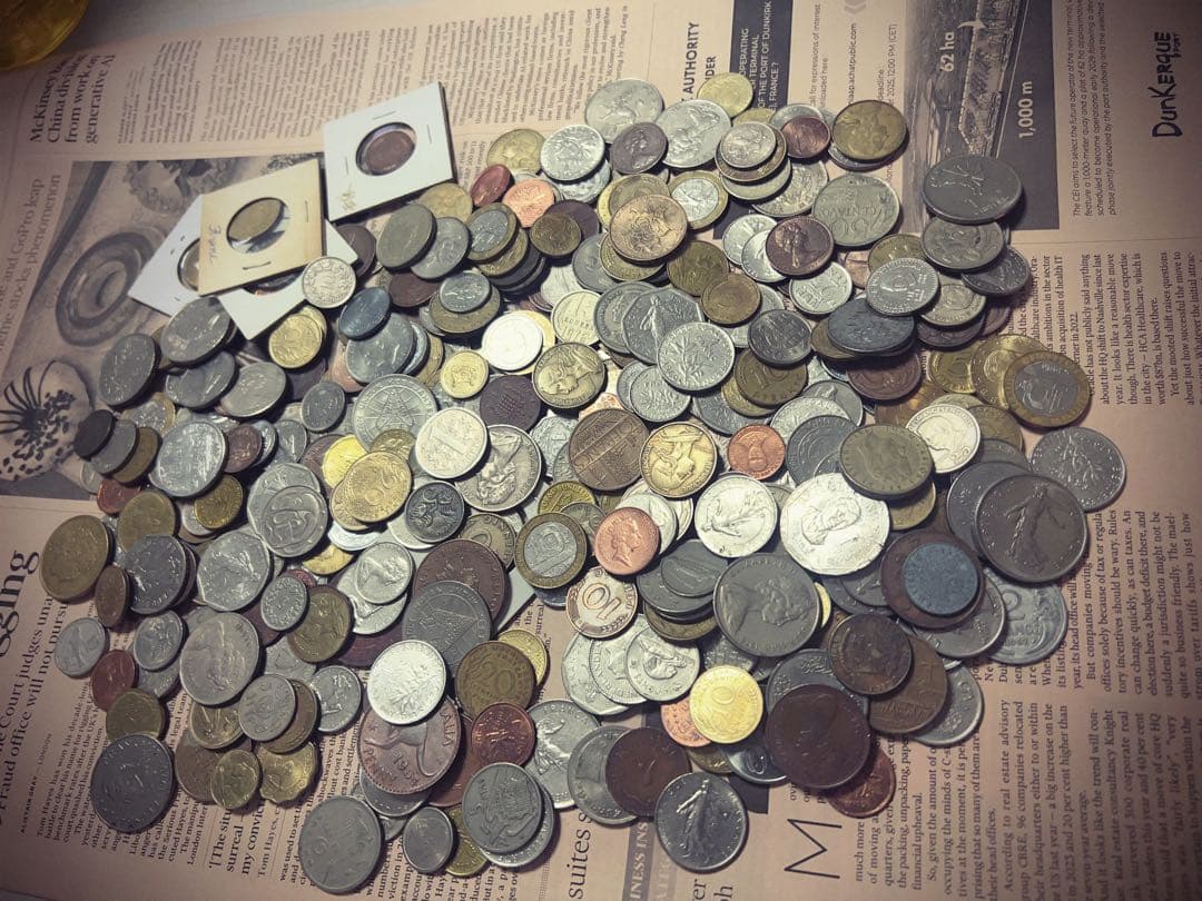 外国貨幣 古銭 まとめ売り 1.6kg
