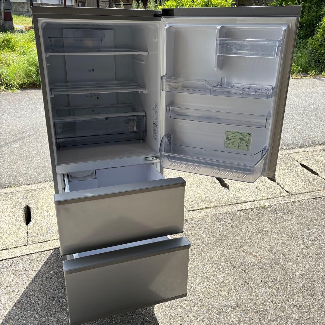 【福岡】AQUA ノンフロン冷凍冷蔵庫 AQR-27J(S) 272L 2020