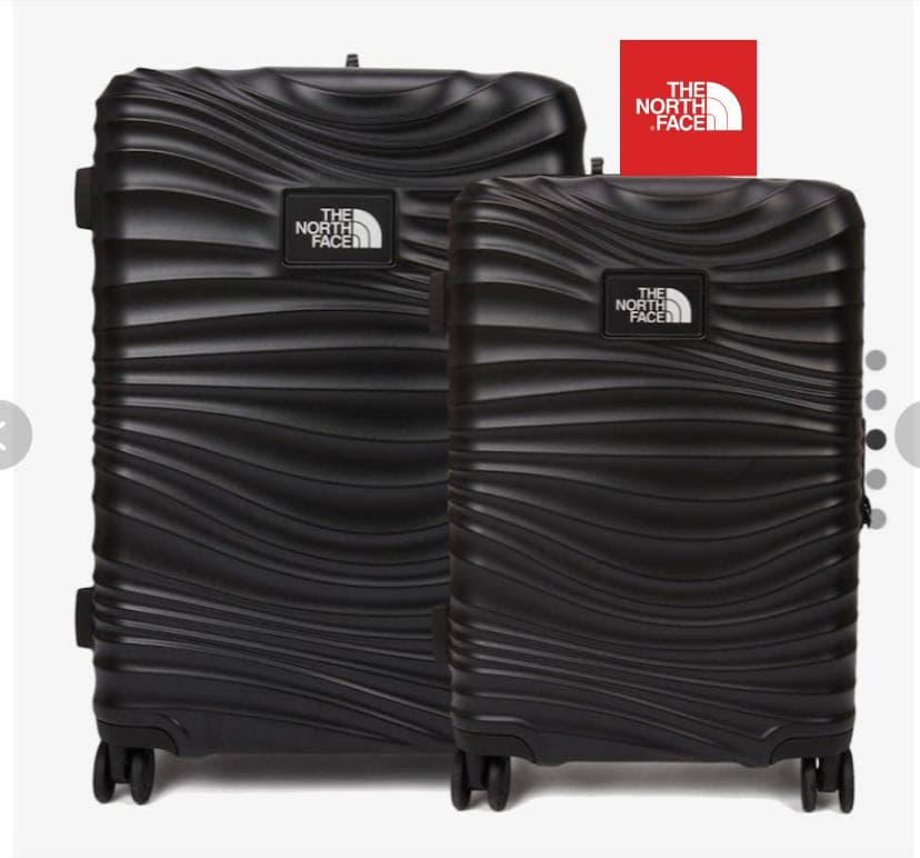 お急ぎ対応可　ノースフェイス スーツケース2個セット　ブラック　韓国限定