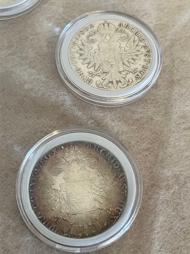 値下げ マリア・テレジア ターラー銀貨 アンティーク 5枚 銀価格高騰中
