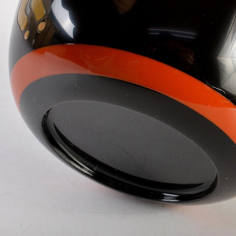 茶道具　中谷秀斉作　牛の背童子絵　中棗　共箱　V　6586