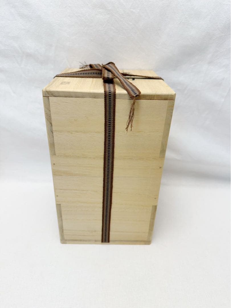 未使用 華道具 木具師 高木又三作 栗山桶 花入 手桶花器 銅落とし 刻印 共箱