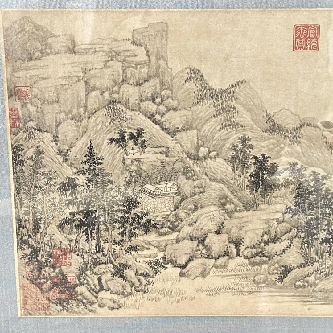 【工芸】二玄社　元時代　馬ワン「春山清霽図」原寸 扁額