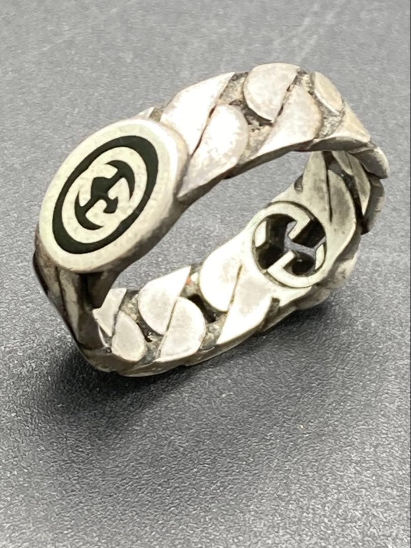 あ*ぃ様 Gucci リング インターロッキング 17号 silver