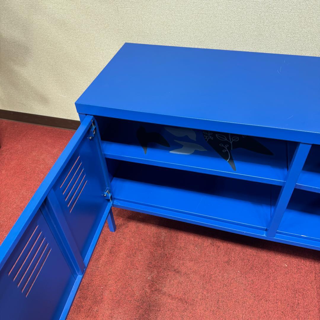 東京23区送料無料　美品イケア　キャビネット　ブルー色　洗浄/除菌済み