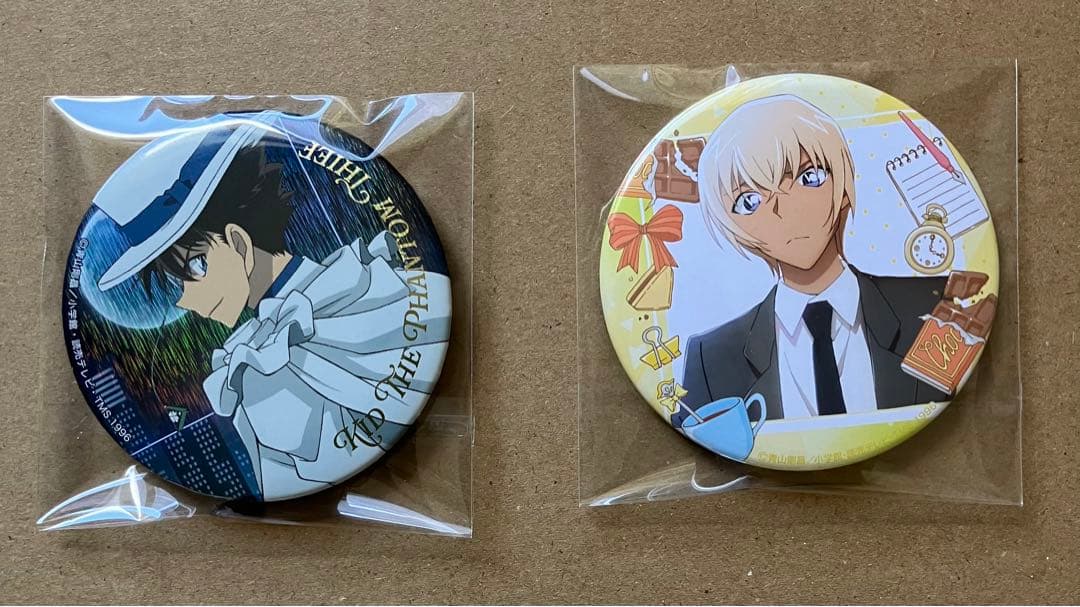 名探偵コナン　安室透　怪盗キッド　缶バッジ