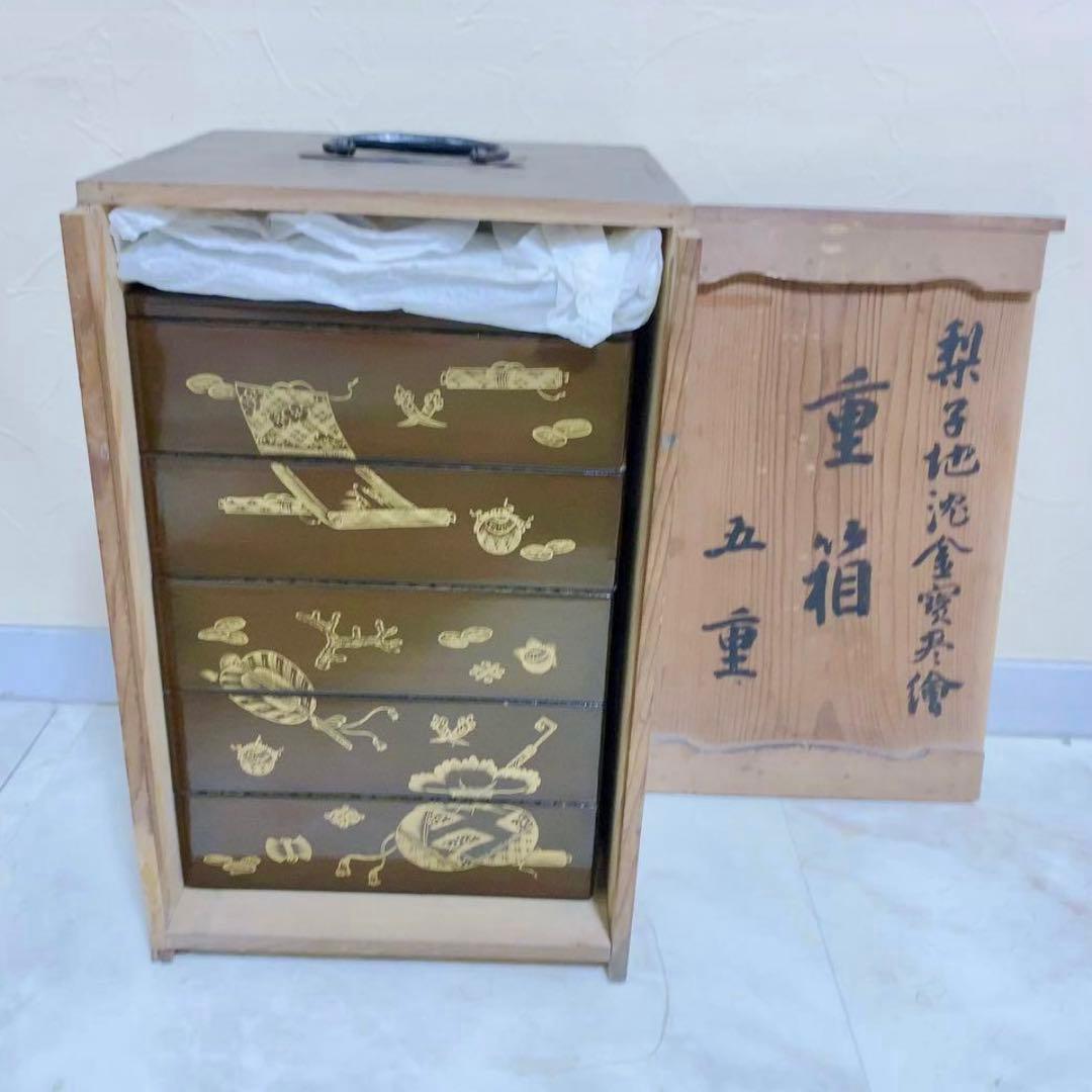 重箱 五重 骨董品 箱付き ヴィンテージ アンティーク