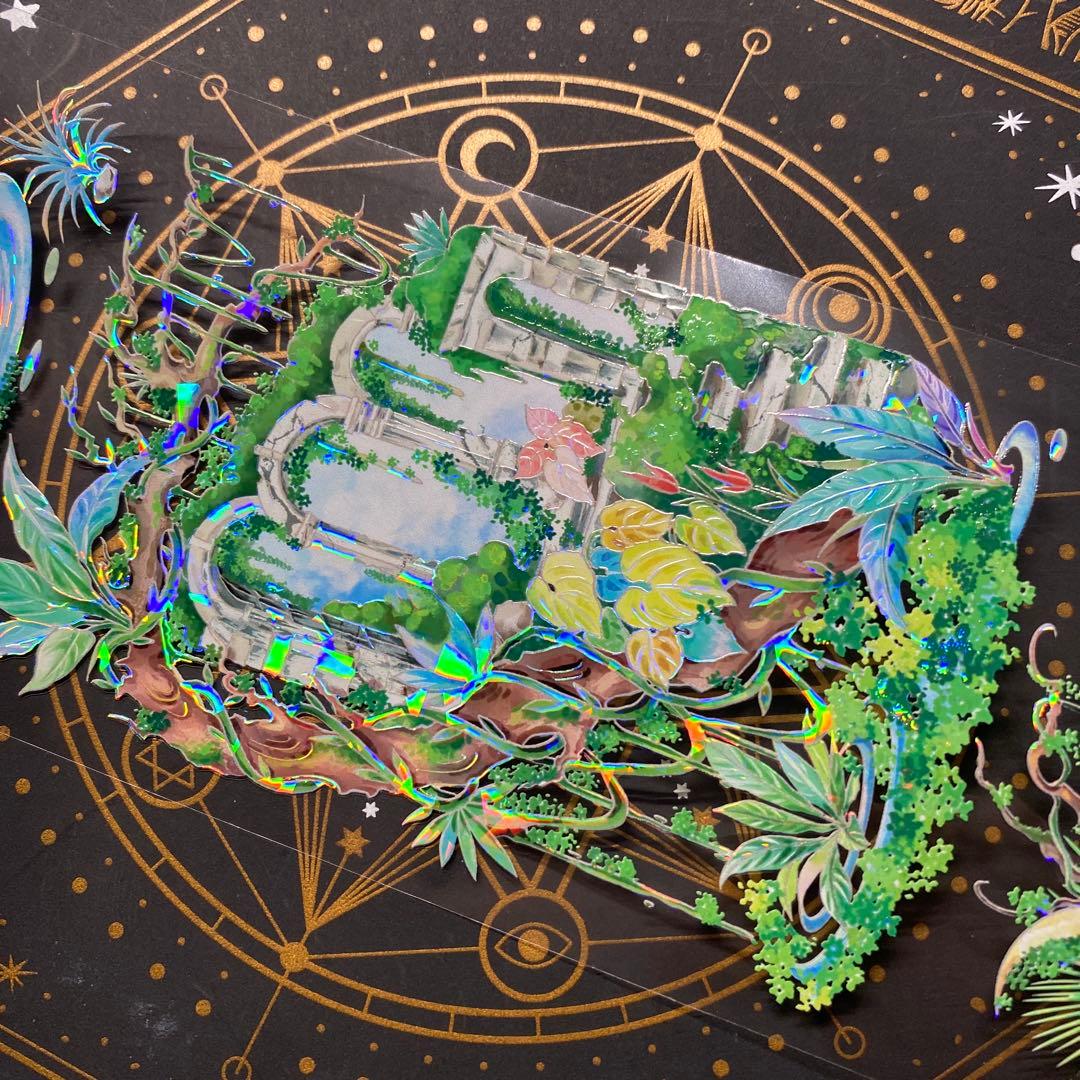 【9264】海外　マステ　中古巻　貝殻光マスキングテープ　背景装飾系